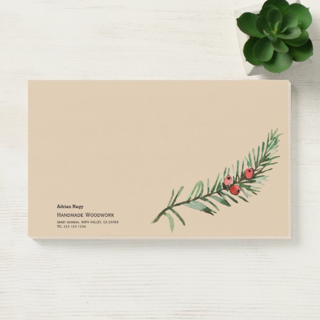 Rustic Yew tree branch Post-it Notes (Office)