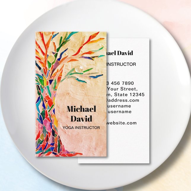 Rustic Yoga Instructor  Business Card (Creator Uploaded)