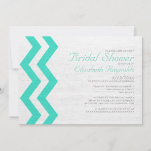 Rustic Zigzag Bridal Shower Invitations