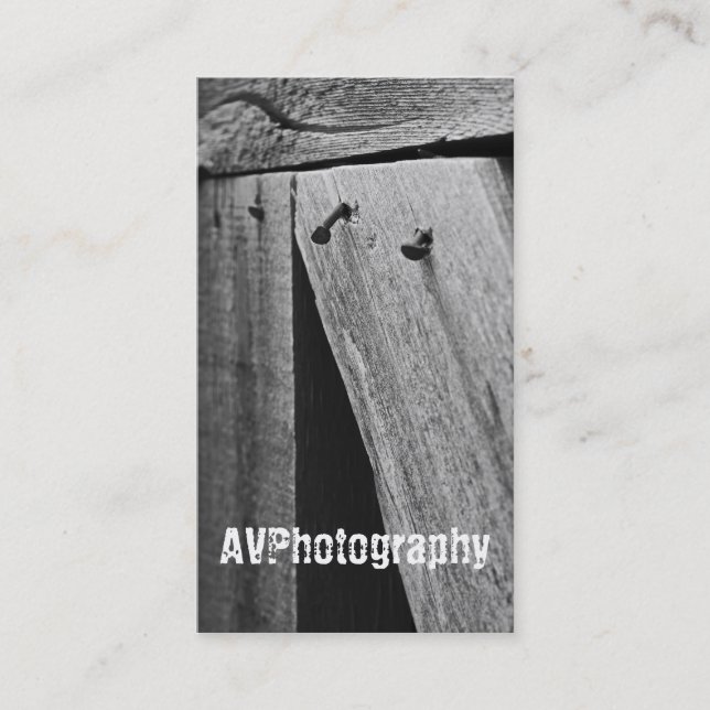 Rusting Nail Photography Business card (Front)