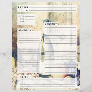 Rustlic Italian Recipe Insert