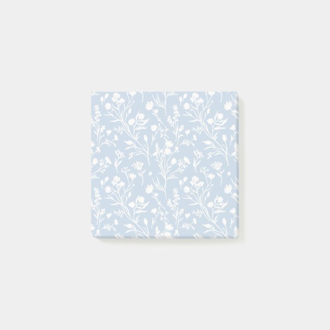 Rustling Blooms Neutral - Dusty Blue Post-it Notes (Front)