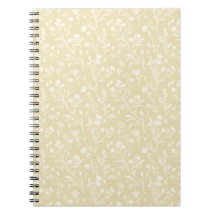 Rustling Blooms Neutral - Golden Wheat Notebook