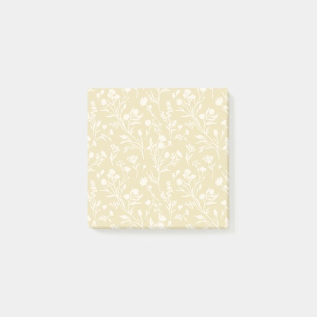 Rustling Blooms Neutral - Golden Wheat Post-it Notes (Front)