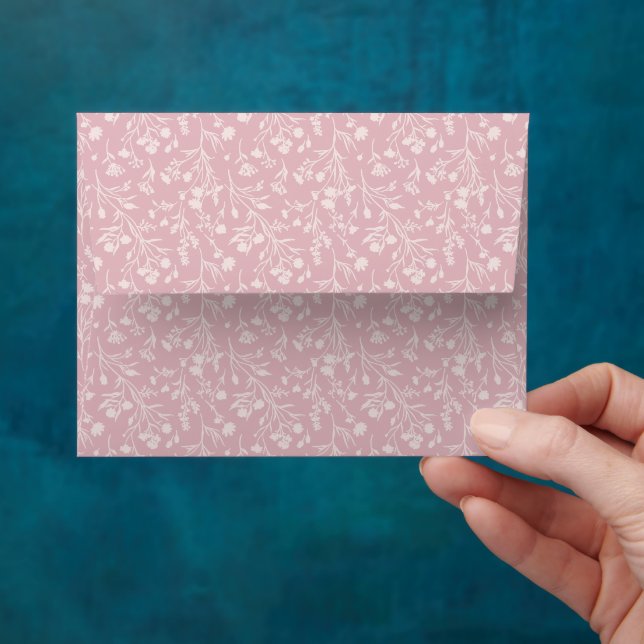 Rustling Blooms Neutral - Muted Rose Envelope (Hand)