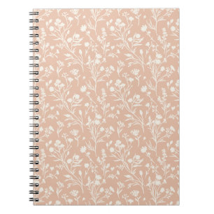 Rustling Blooms Neutral - Warm Apricot Notebook