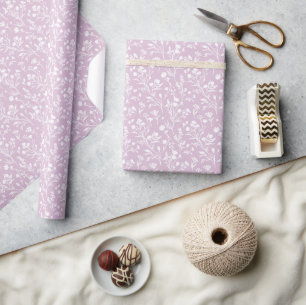 Rustling Blooms Neutral - Warm Lilac Wrapping Paper