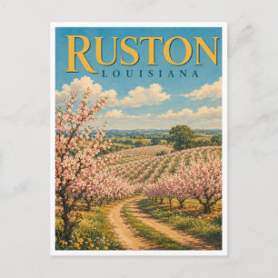 Ruston Louisiana Peach Orchards GeoSaga Postcard