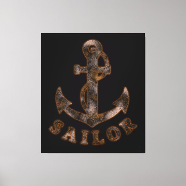 Rusty Anchor Canvas Print (Front)