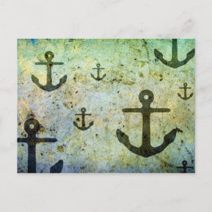 Rusty Anchors Artwork Postcard