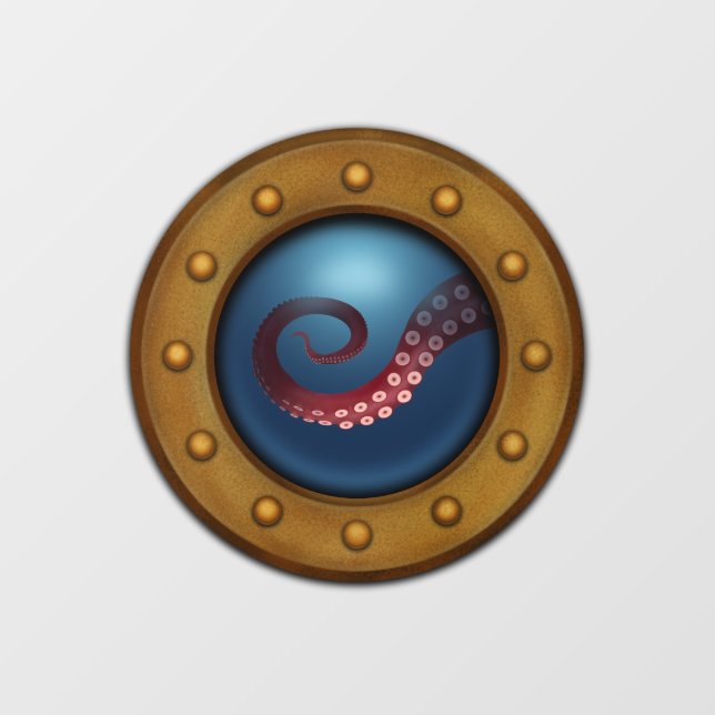 Rusty Antique Ship Porthole Deep Sea Octopus (Sheet)