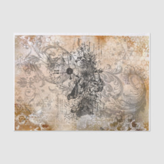 Rusty bird vintage decoupage tissue paper