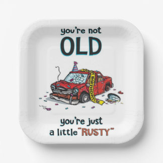 Rusty Birthday Paper Plate