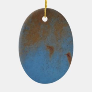 Rusty Blue background Ceramic Tree Decoration