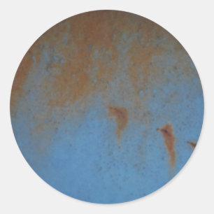 Rusty Blue background Classic Round Sticker