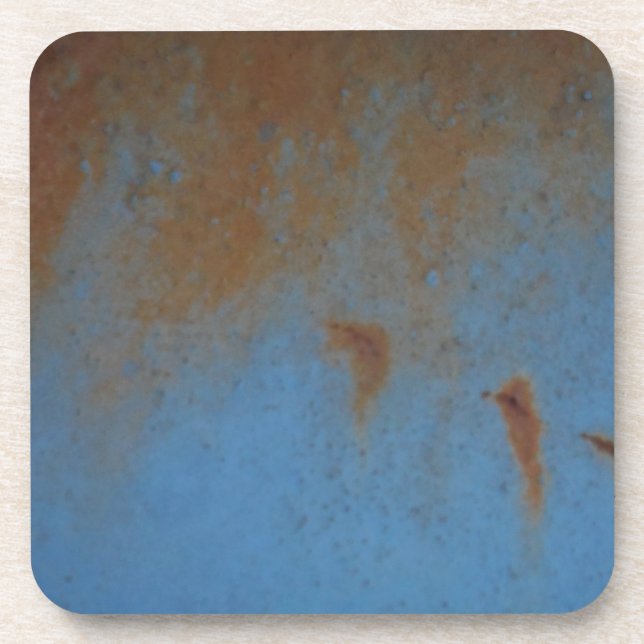 Rusty Blue background Coaster (Front)