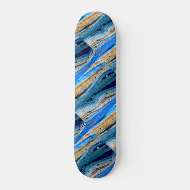 rusty blue driftwood boards Thunder_Cove Skateboard (Front)