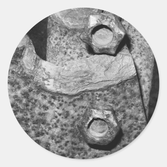 Rusty Bolts and Screws Classic Round Sticker (Front)