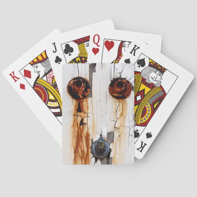 Rusty Bolts Nuts & Peeling Paint Playing Cards (Back)