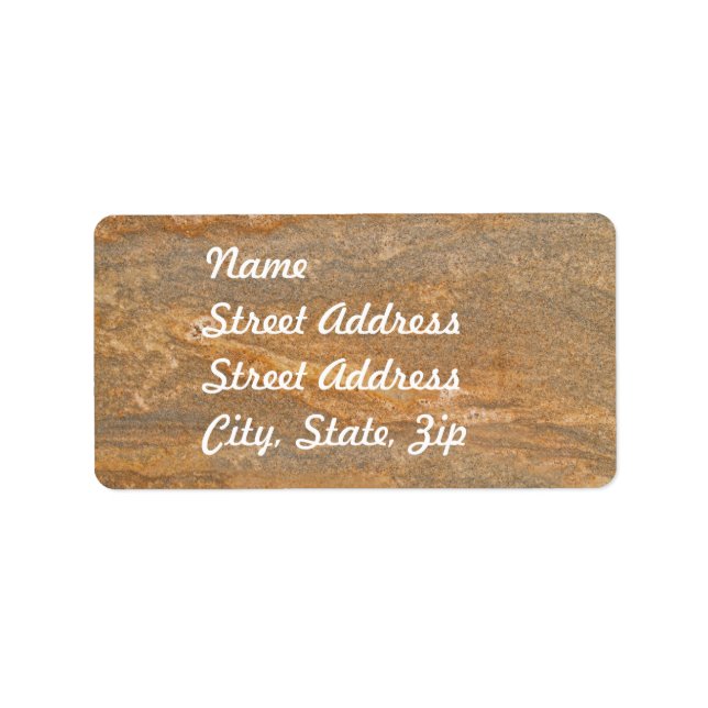 Rusty Brown Marble Address Sticker (Front)