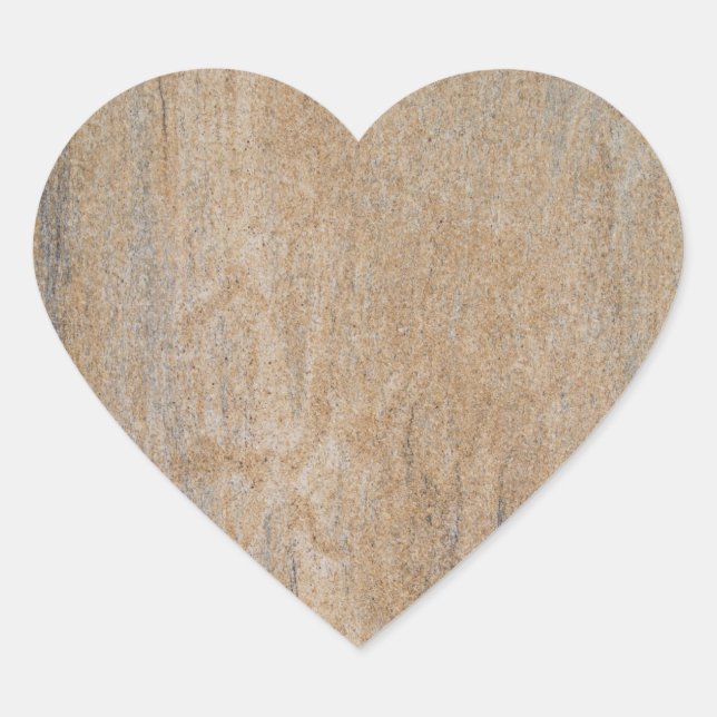 Rusty Brown Marble Heart Sticker (Front)