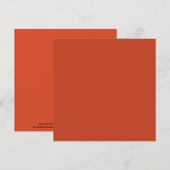 Rusty Burnt Pumpkin Solid Colour Card (Front/Back)