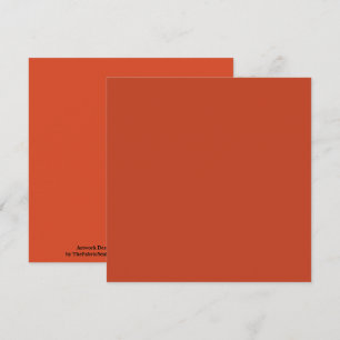 Rusty Burnt Pumpkin Solid Colour Card