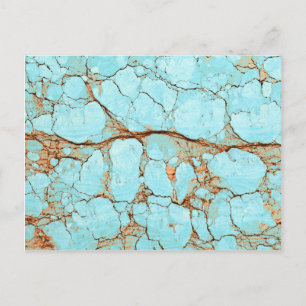 Rusty Cracked Turquoise Postcard