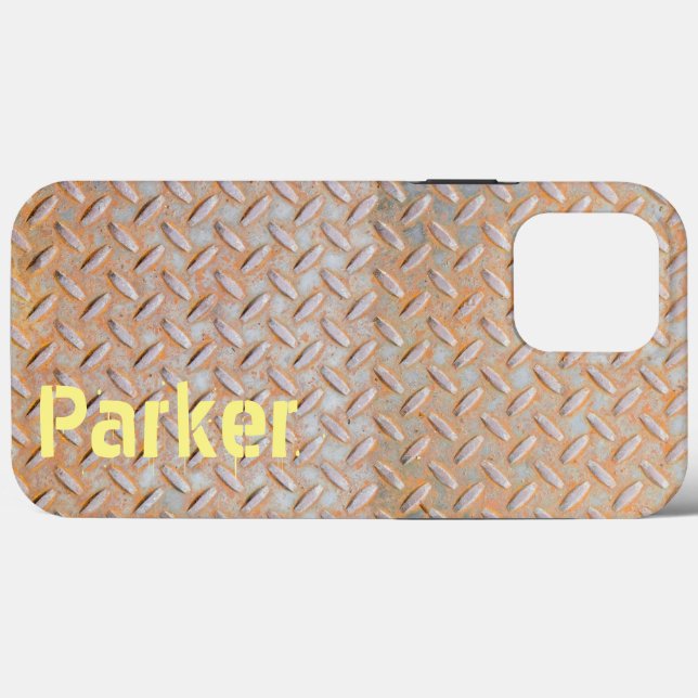 Rusty Diamond Plate Steel Case-Mate iPhone Case (Back (Horizontal))