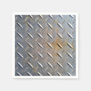 Rusty Diamond Plate Steel Napkin