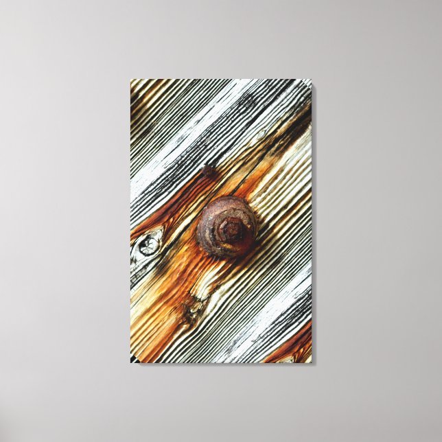 rusty driftwood dock board canvas print (Front)