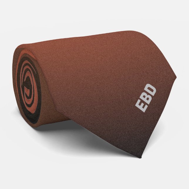 Rusty Fall Ombre | Personalised Initials Necktie (Rolled)
