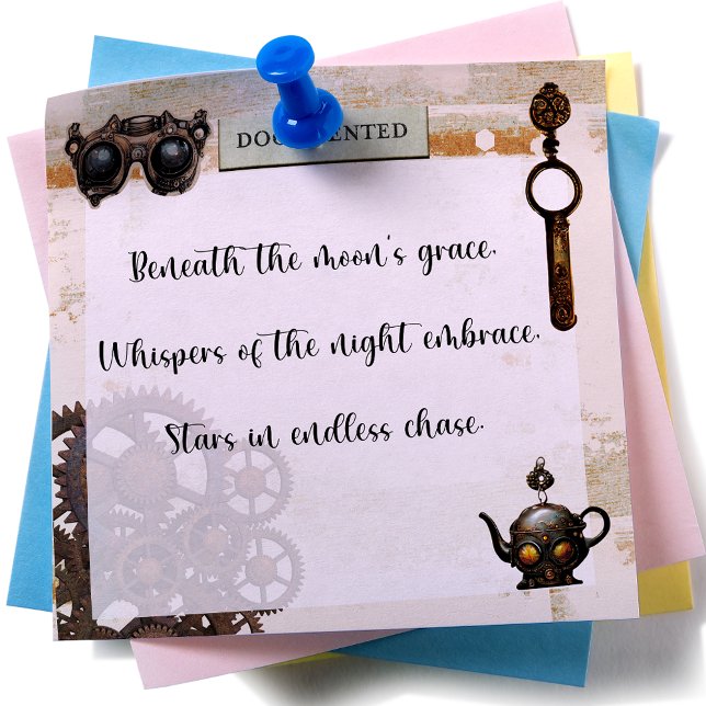 Rusty Gears Steampunk Mechanical 3"x3" Post-it Notes (Creator Uploaded)