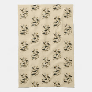 Rusty Grakle (Grackle) Audubon's Birds of America Tea Towel