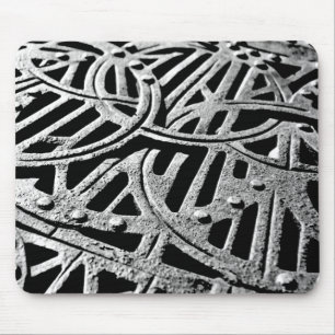 Rusty Grate in Grey Mouse Pad