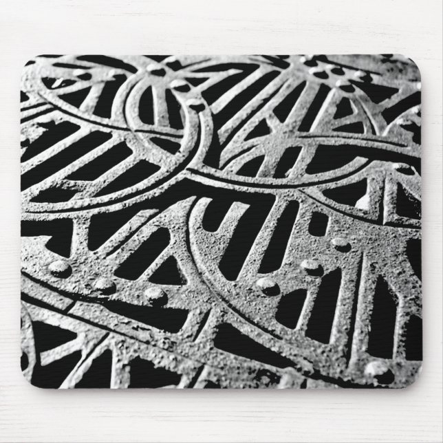 Rusty Grate in Grey Mouse Pad (Front)
