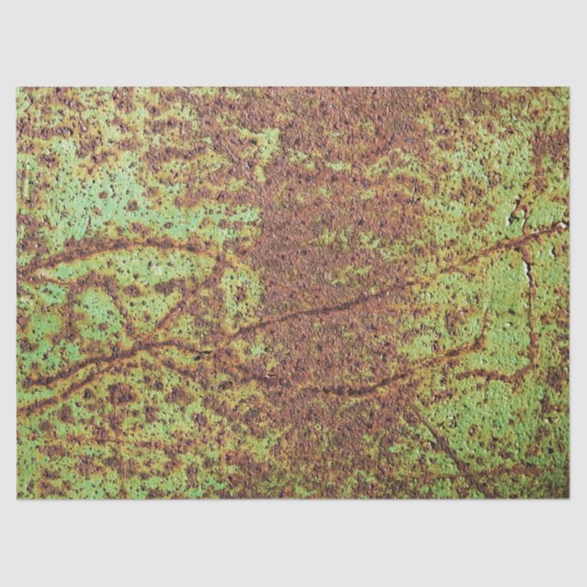 Rusty green look tissue paper (Front)