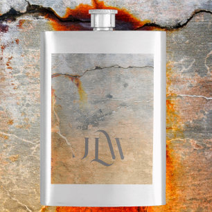 Rusty Grey Urban Grunge Stylish Hip Flask