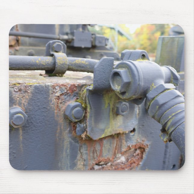 Rusty Industrial Machinery Detail Mousepad (Front)