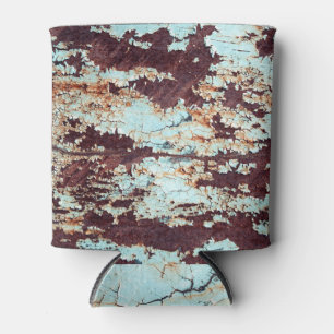 Rusty Iron Blue Peeling Texture Can Cooler