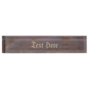 Rusty Iron Texture Background Nameplate