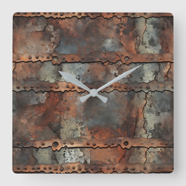 Rusty Iron Wall Clock (Front)