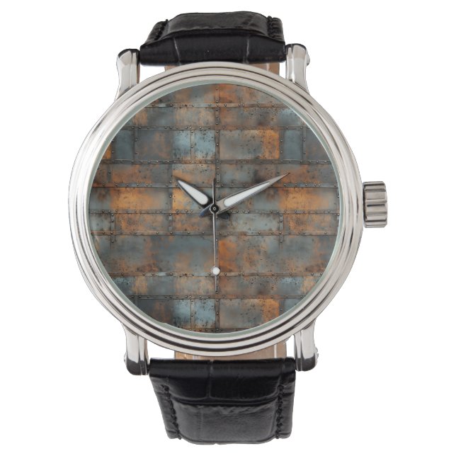 Rusty Iron Wall Clock Watch (Front)