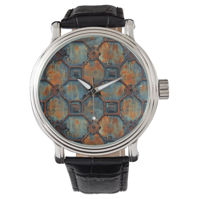 Rusty Iron Wall Clock Watch (Front)