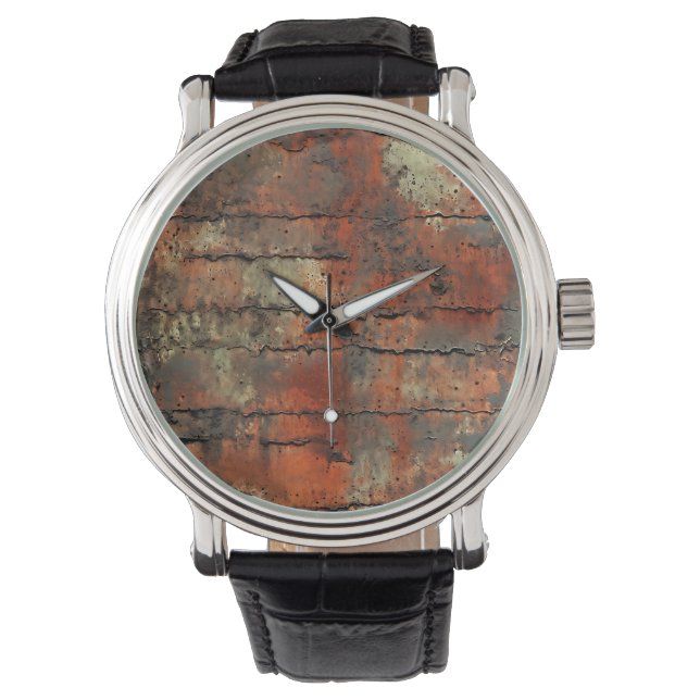 Rusty Iron Wall Clock Watch (Front)