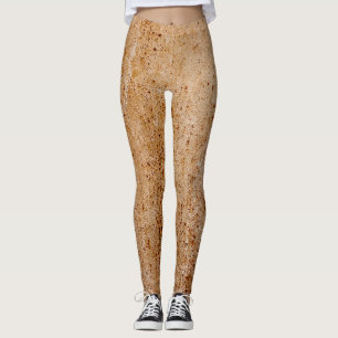 Rusty iron wall, texture detail. leggings
