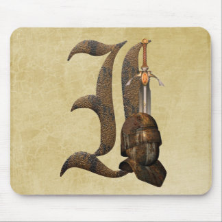 Rusty Knights Initial I Mouse Pad