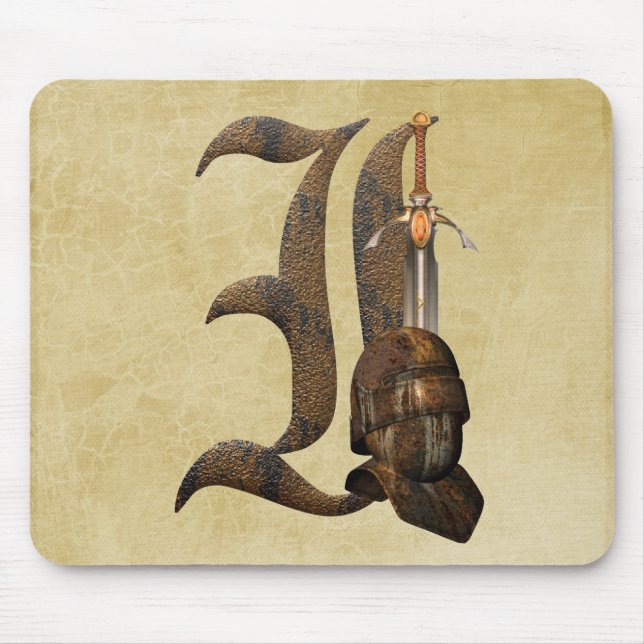Rusty Knights Initial I Mouse Pad (Front)