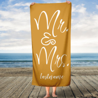 Rusty Lemon Custom Wedding Bath Towel