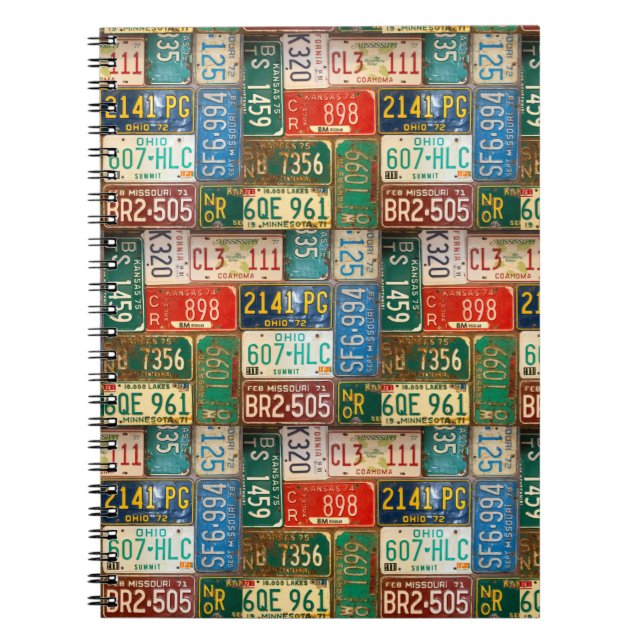 Rusty License Plate Collection  Notebook (Front)